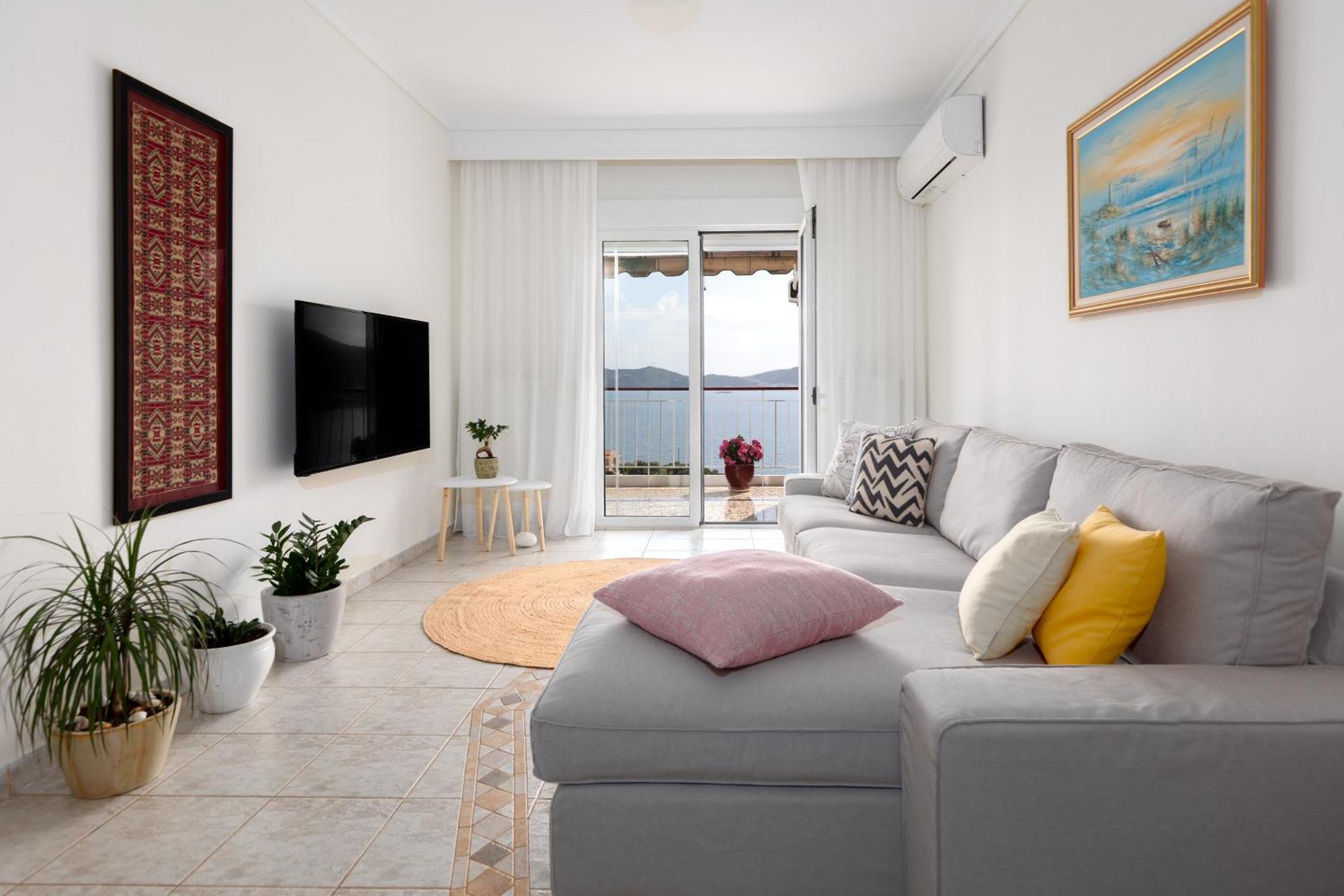 Mimoza'S Sea View Apartment Палеон-Цифликион Экстерьер фото